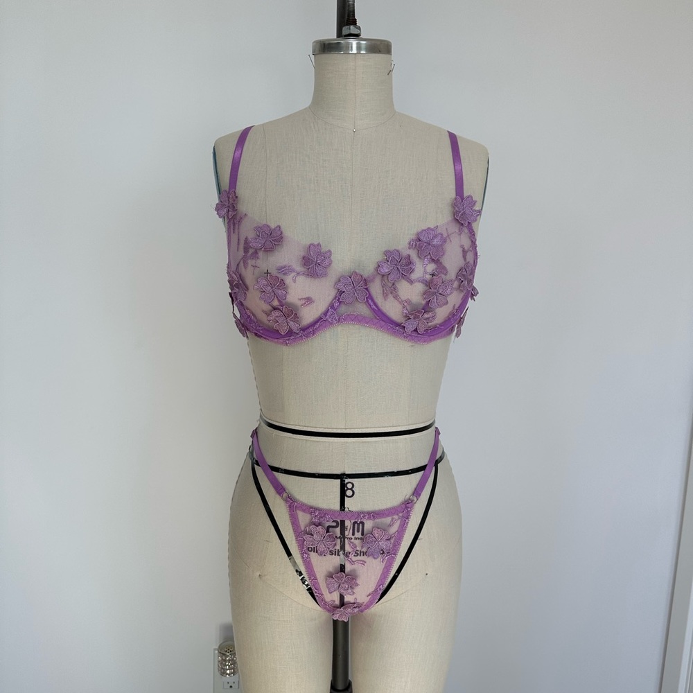 Lavender lace lingerie